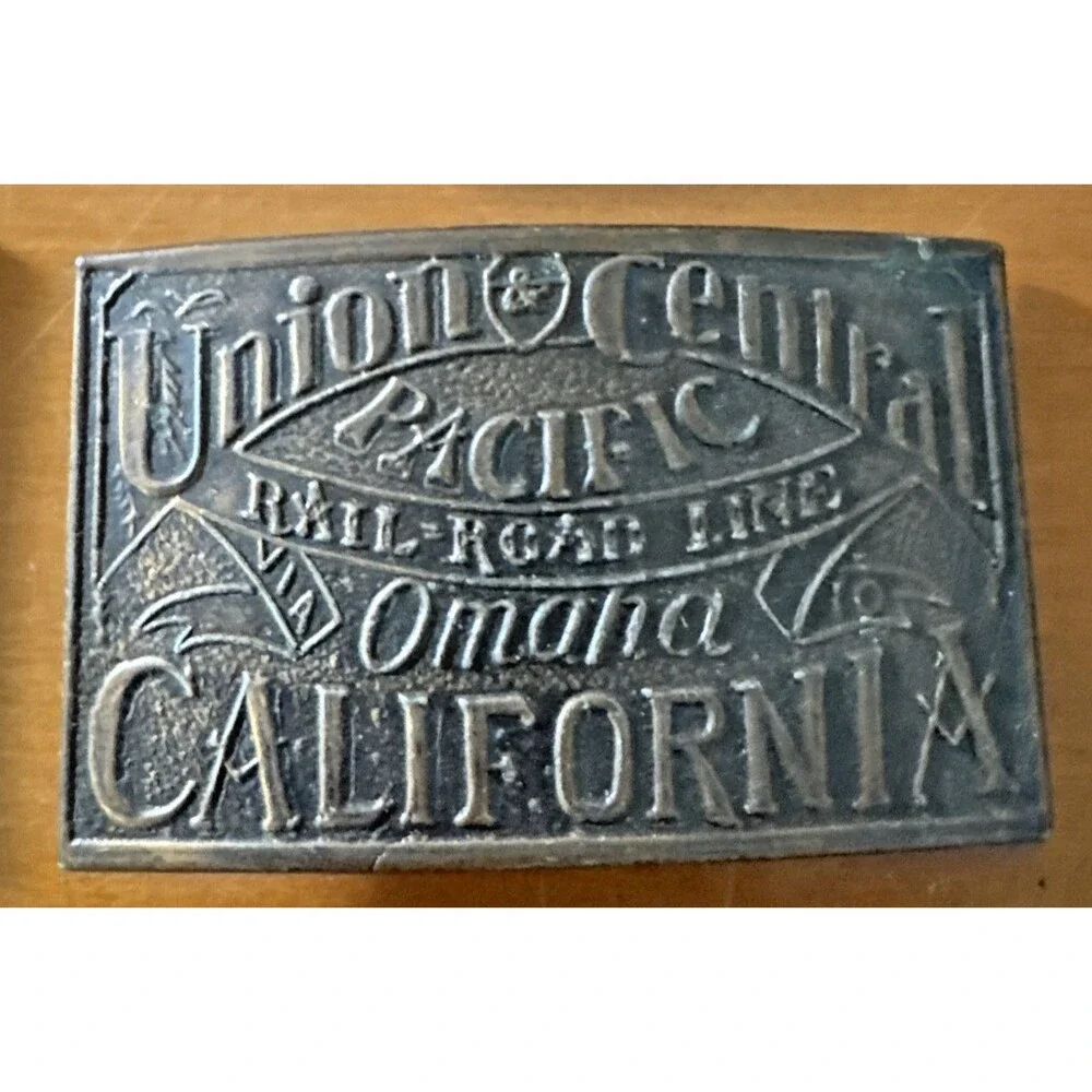 Vintage Heavy Belt Buckles Railroad Train Cablecar Lot of 4